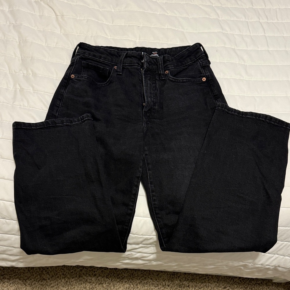 Women’s Black Wide Leg Jeans- 0 petite
